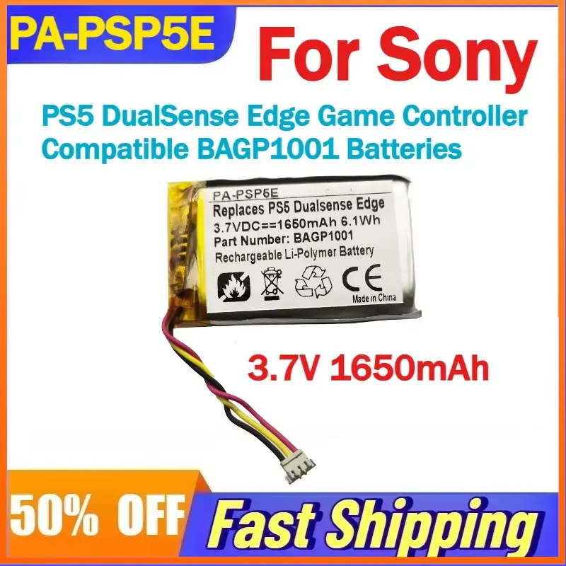 Sony Controller Dualsense Edge - Batteria Li-Ion 3.7V 1650mAh PA-PSP5E per