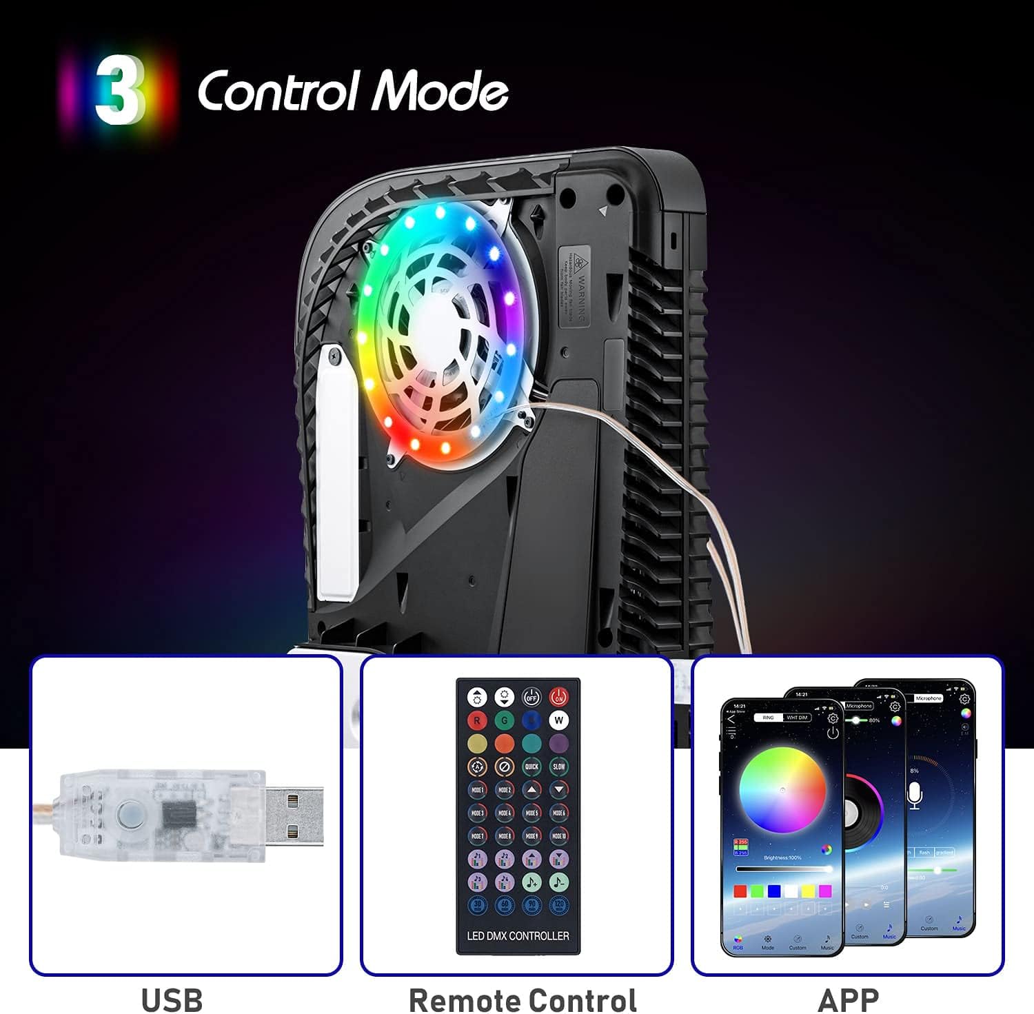 Gaming Console Setup - Striscia LED RGB per console PS5
