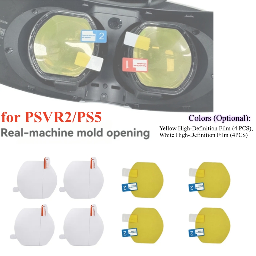 Vr Lens Protector - 4 Pezzi di Pellicola HD Gialla/Bianca